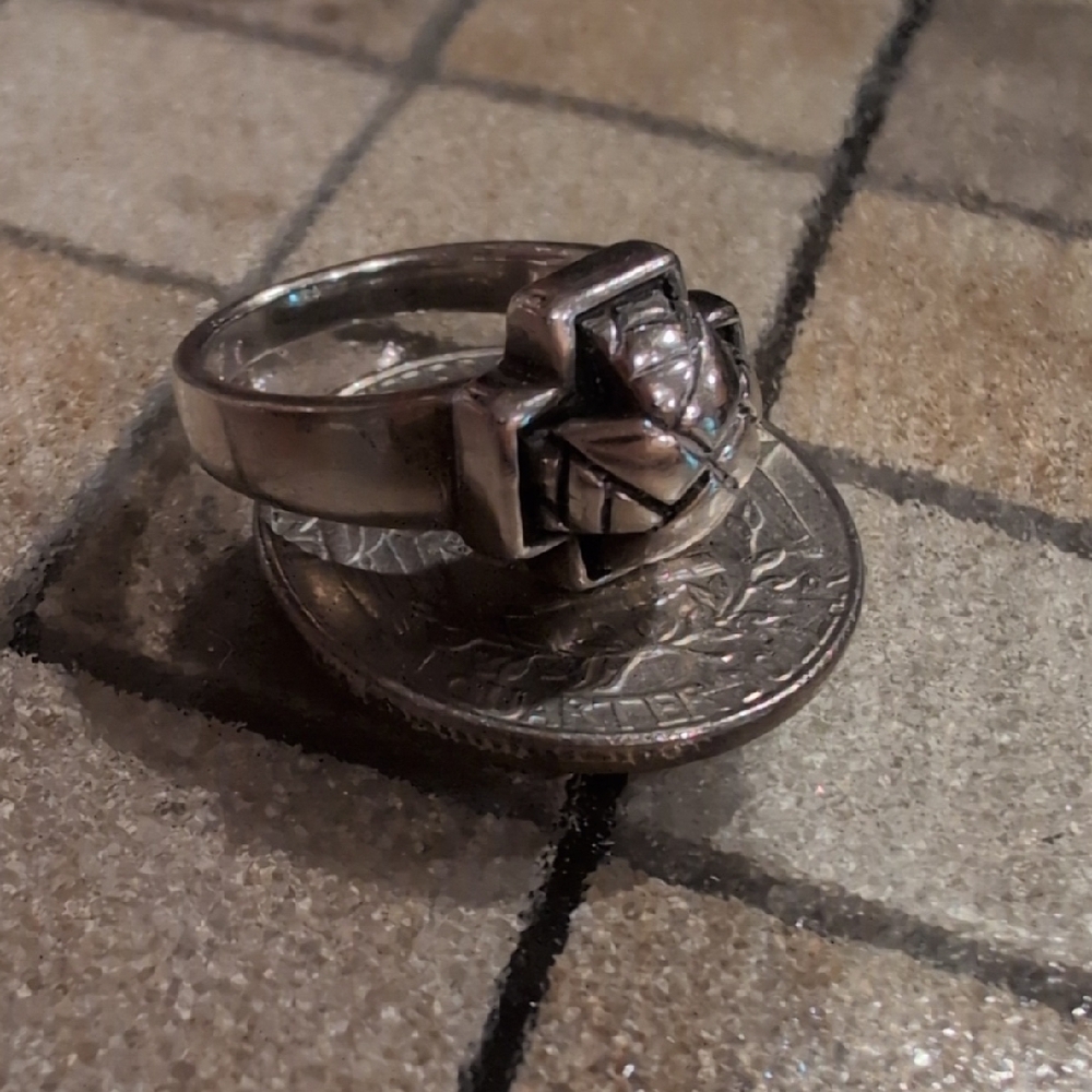 Sterling Silver Geometric Ring - image 6